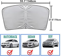 Small(55.1 in x 27.6 in)& For Most Compact Cars